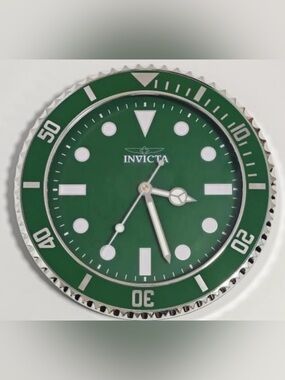 Sale today Invicta 70044 Pro Diver Green Wall Clock Oversized Watch Quartz New
